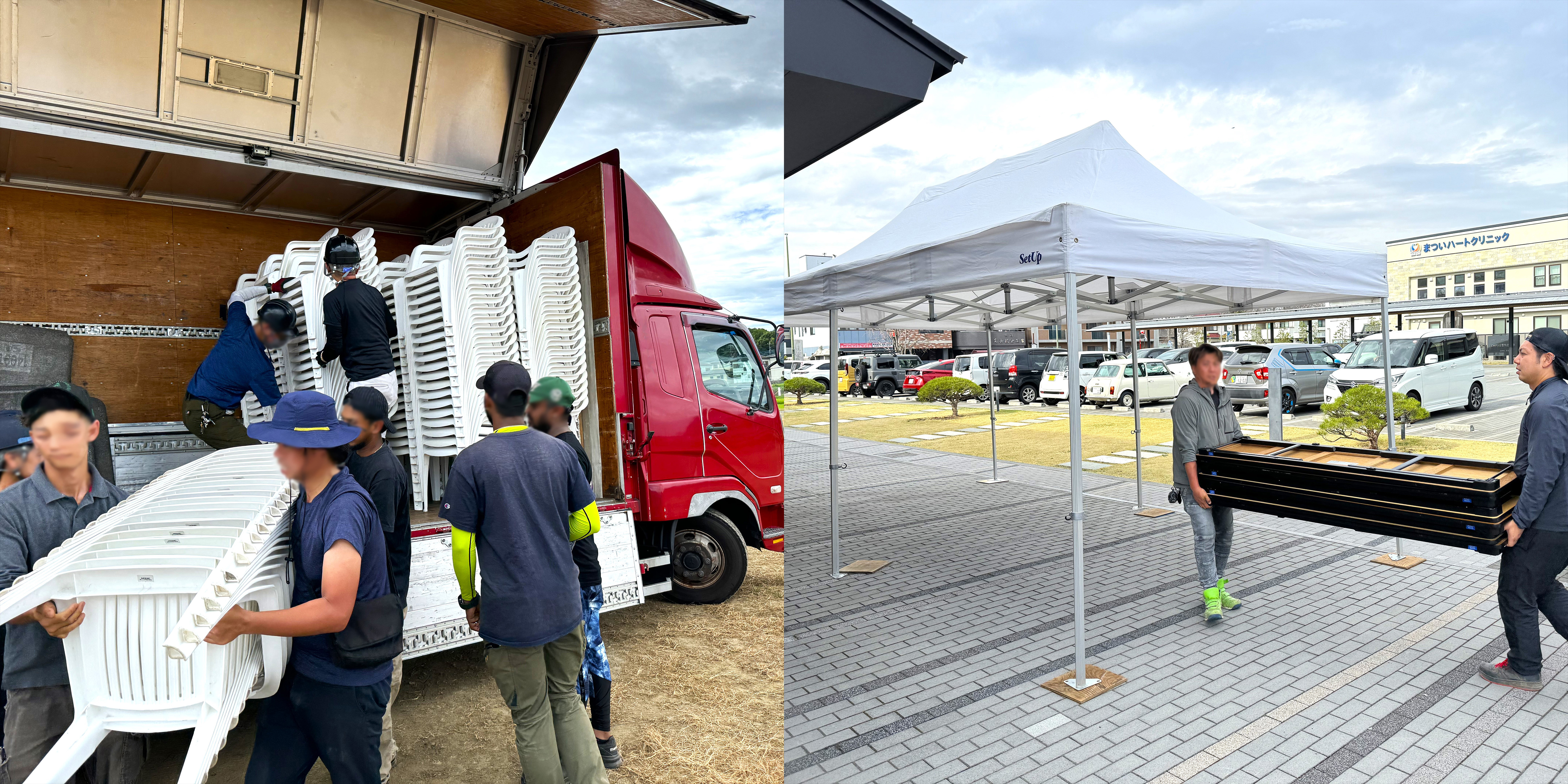 花火大会客席設置